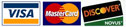 Mastercard, Visa and Discover Cards Accepted
